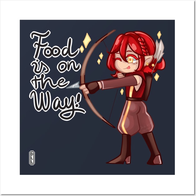 Food is on the Way Wall Art by darklightlantern@gmail.com